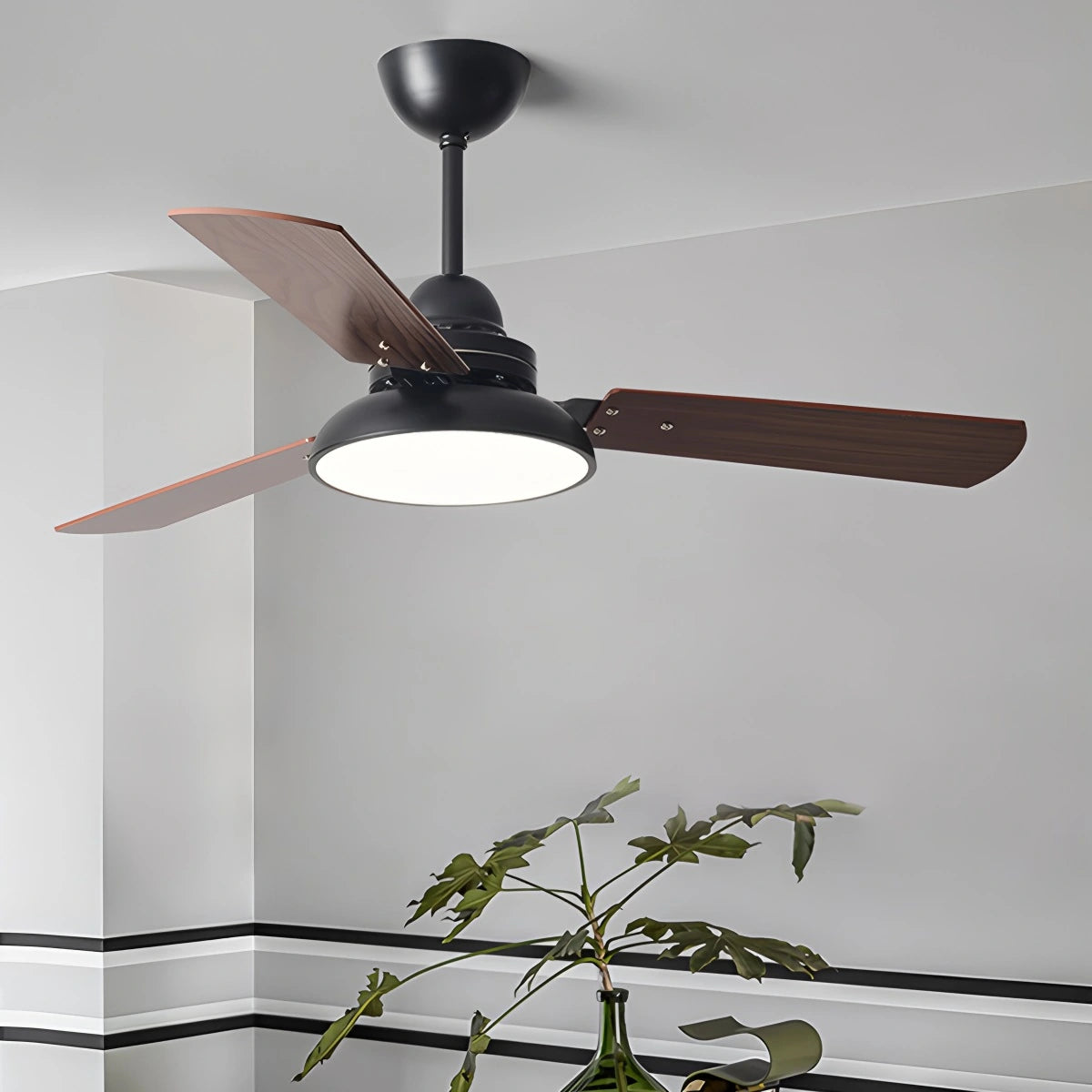 Antizer Modern Minimalist Three Leaf Ceiling Fan Light