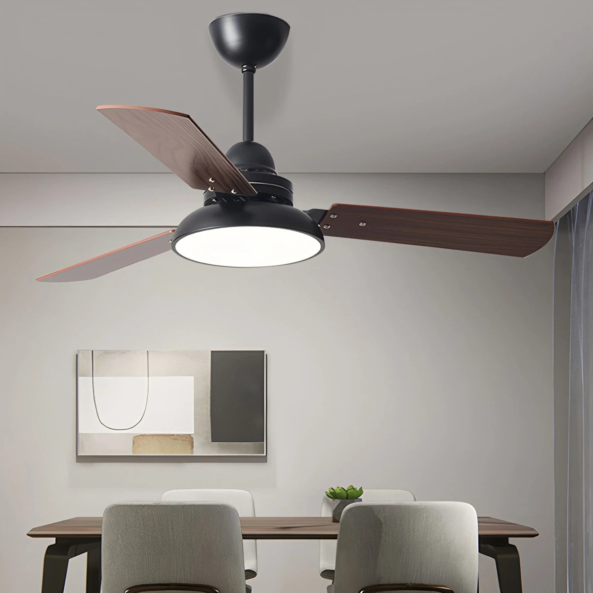 Antizer Modern Minimalist Three Leaf Ceiling Fan Light