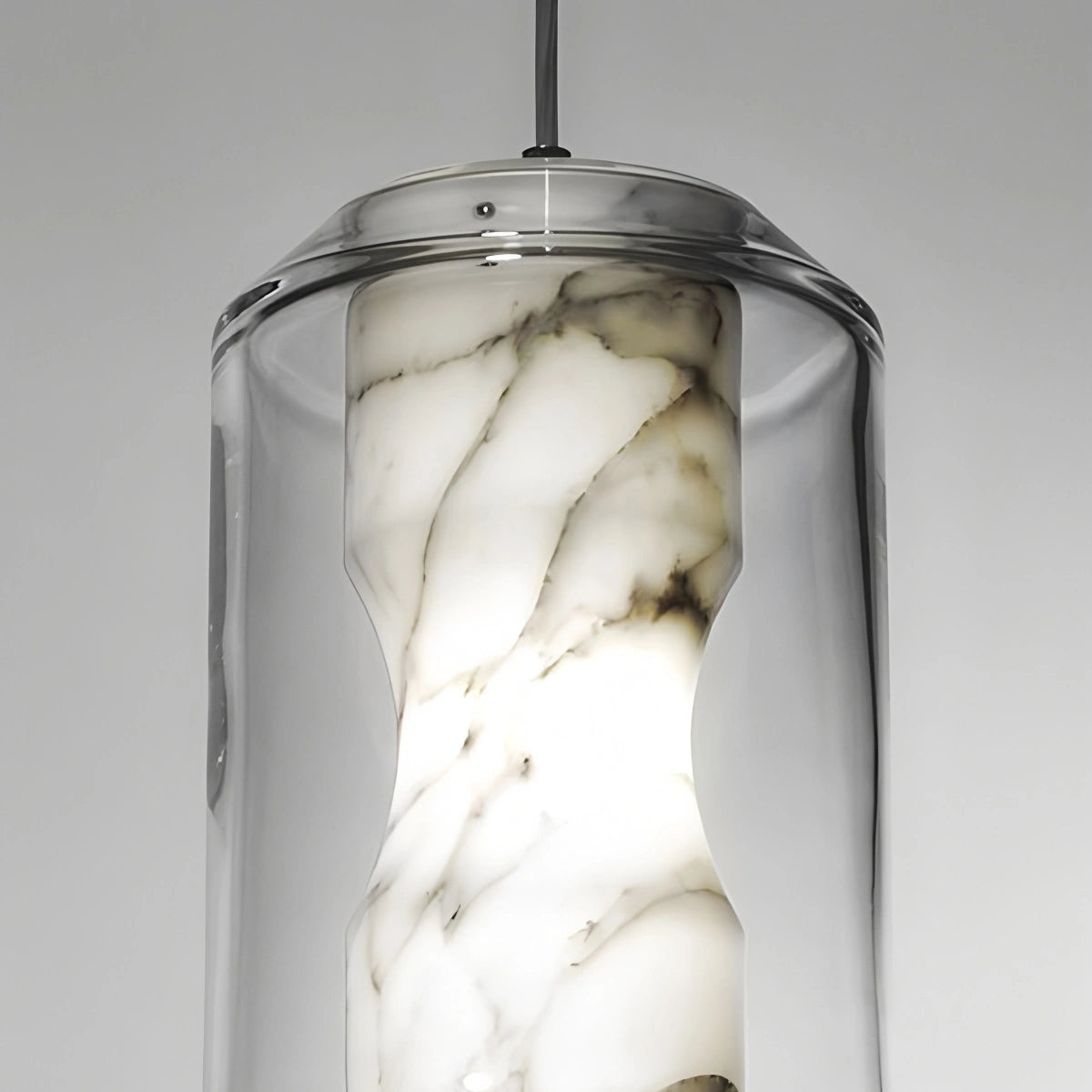 Antizer Modern Alabaster Glass Pendent Light for Bedroom