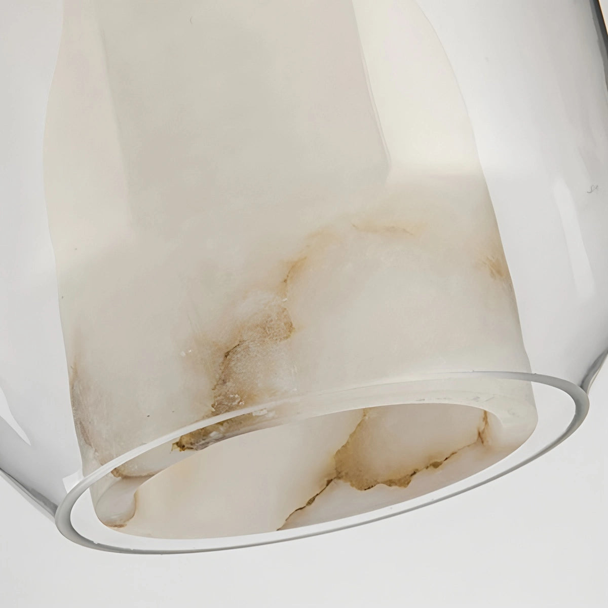 Antizer Modern Alabaster Glass Pendent Light for Bedroom