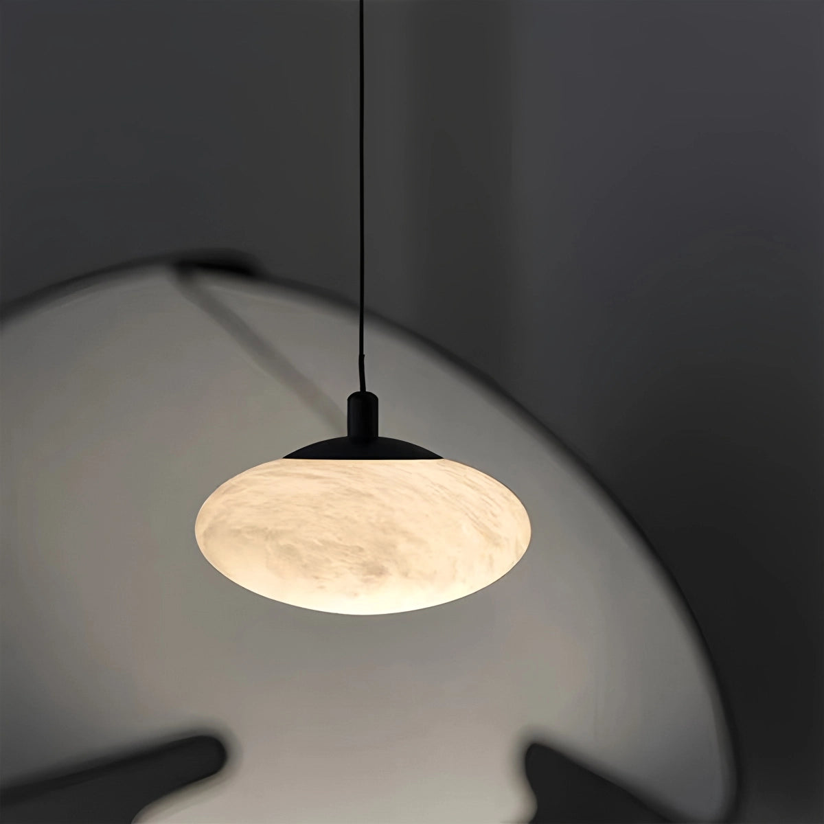 Antizer Modern Oval Bedroom Spanish Alabaster Pendant Light