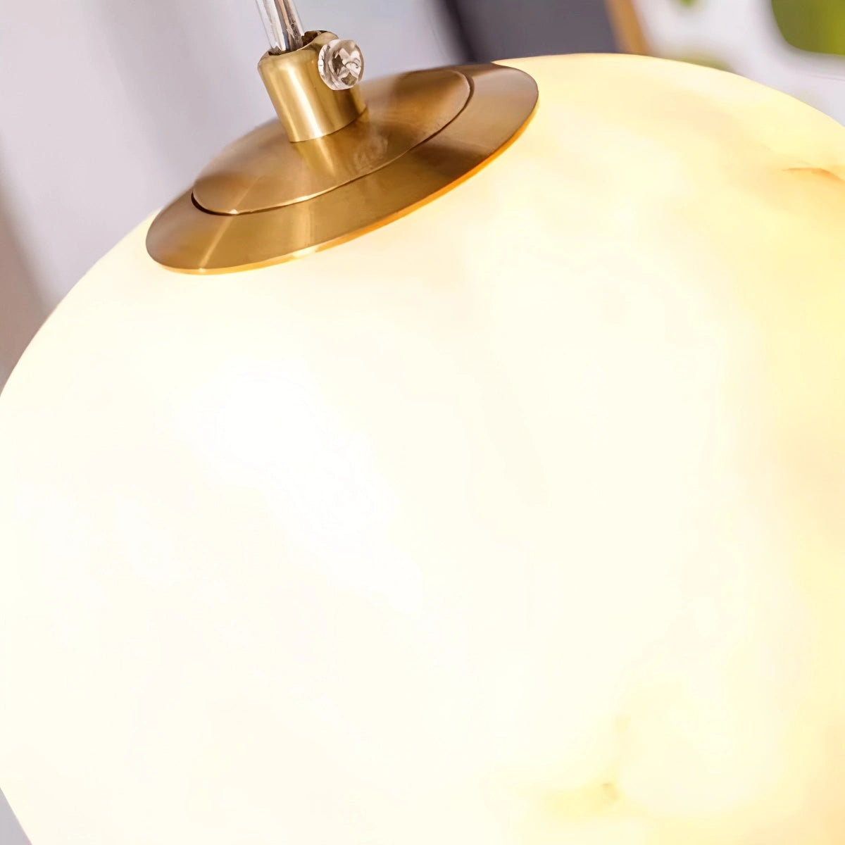 Antizer Modern Pebble Shaped Spanish Alabaster Pendant Light