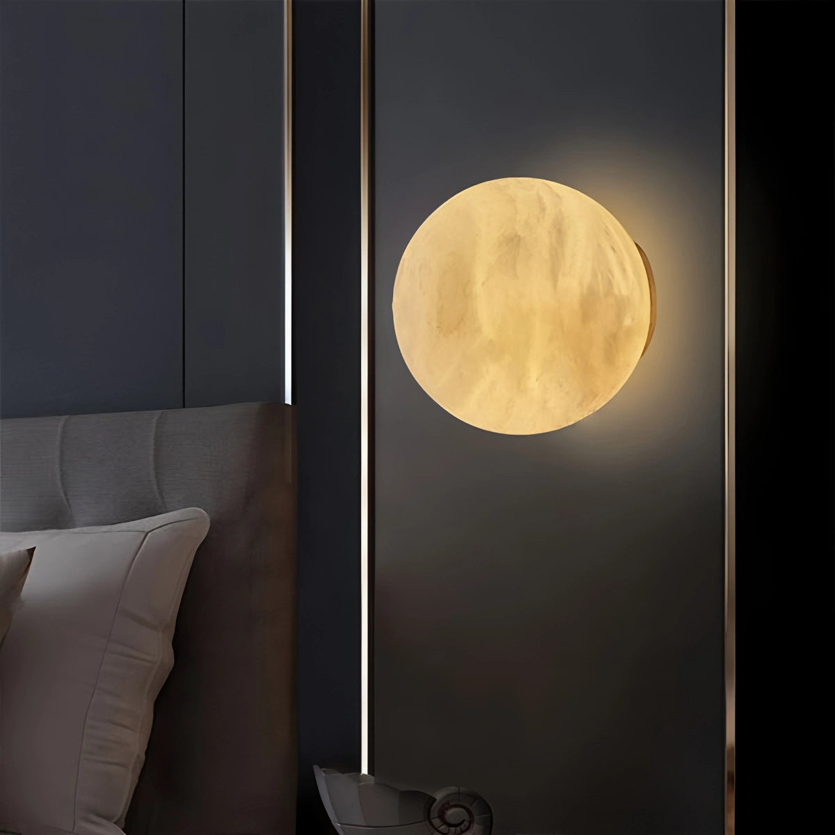 Antizer Modern Spherical Spanish Alabaster Wall Sconce