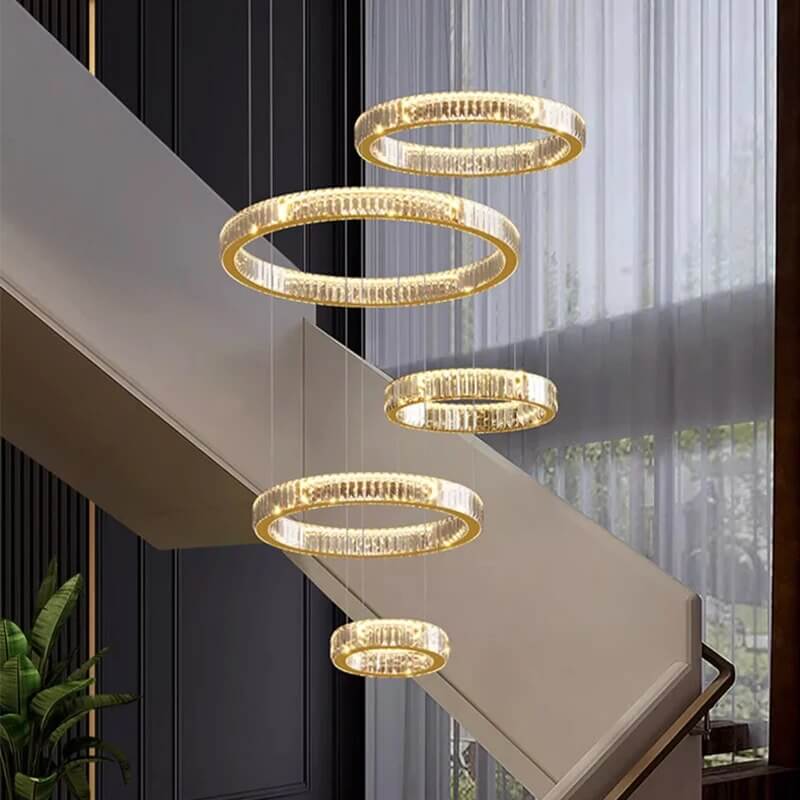 Nordic Circular Villa Crystal Chandelier