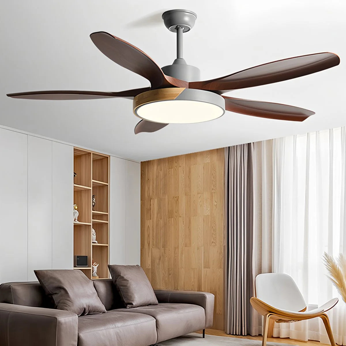 Antizer Nordic Living Room Ceiling Fan with Light