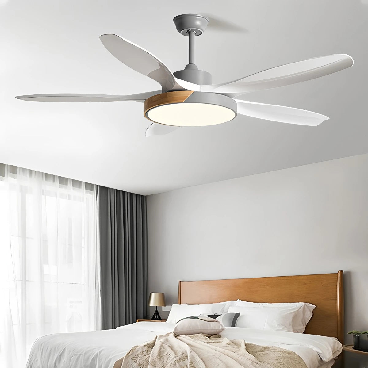 Antizer Nordic Living Room Ceiling Fan with Light