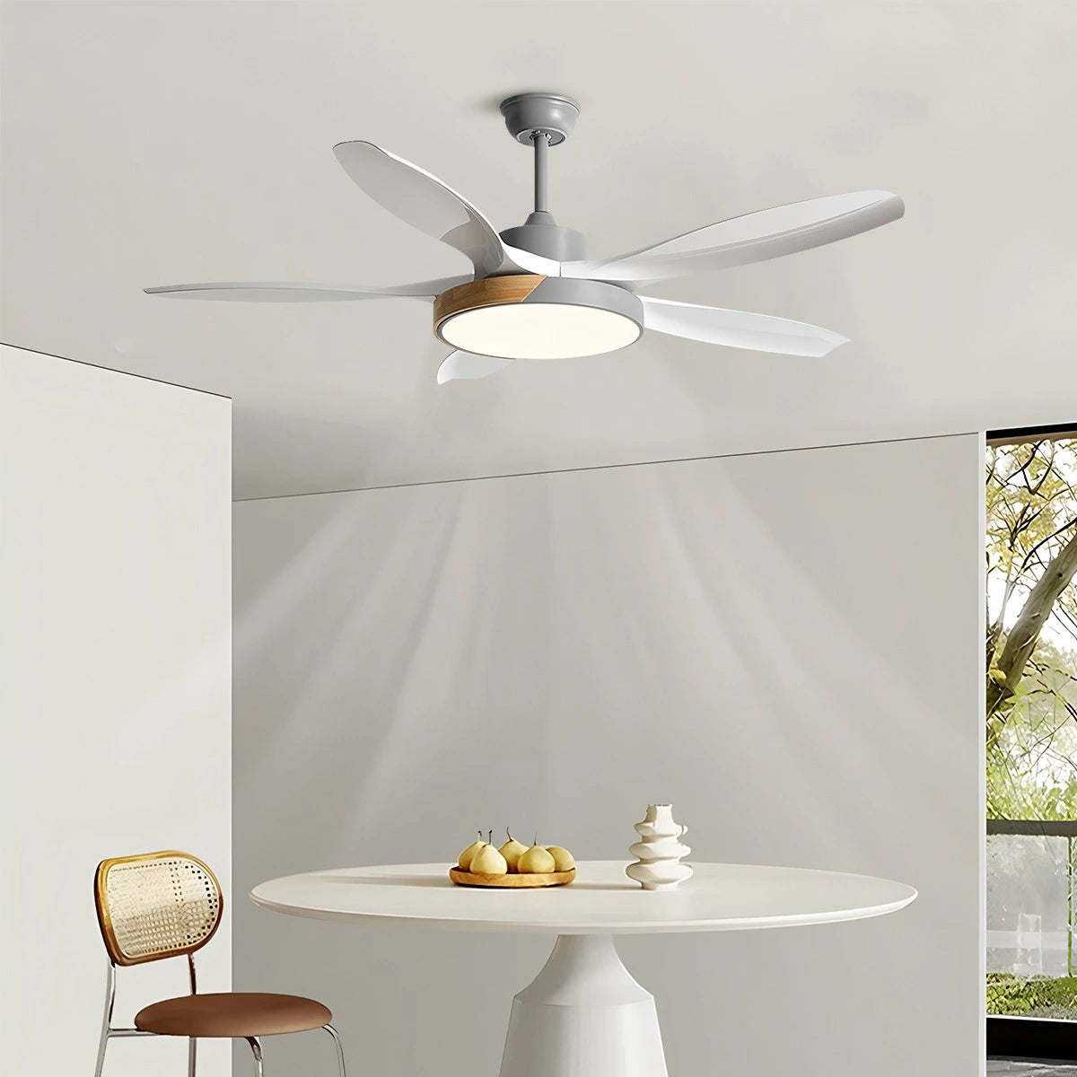 Antizer Nordic Living Room Ceiling Fan with Light