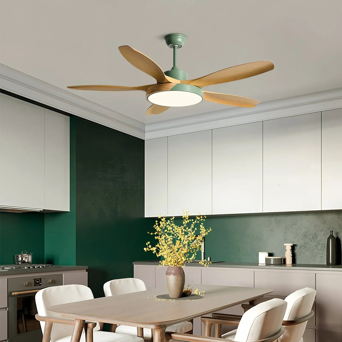 Antizer Nordic Living Room Ceiling Fan with Light