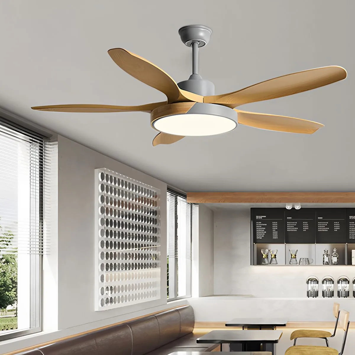 Antizer Nordic Living Room Ceiling Fan with Light