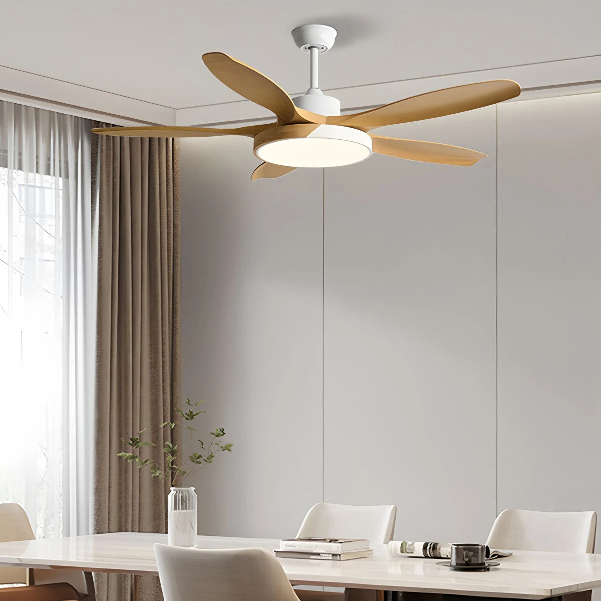 Antizer Nordic Living Room Ceiling Fan with Light