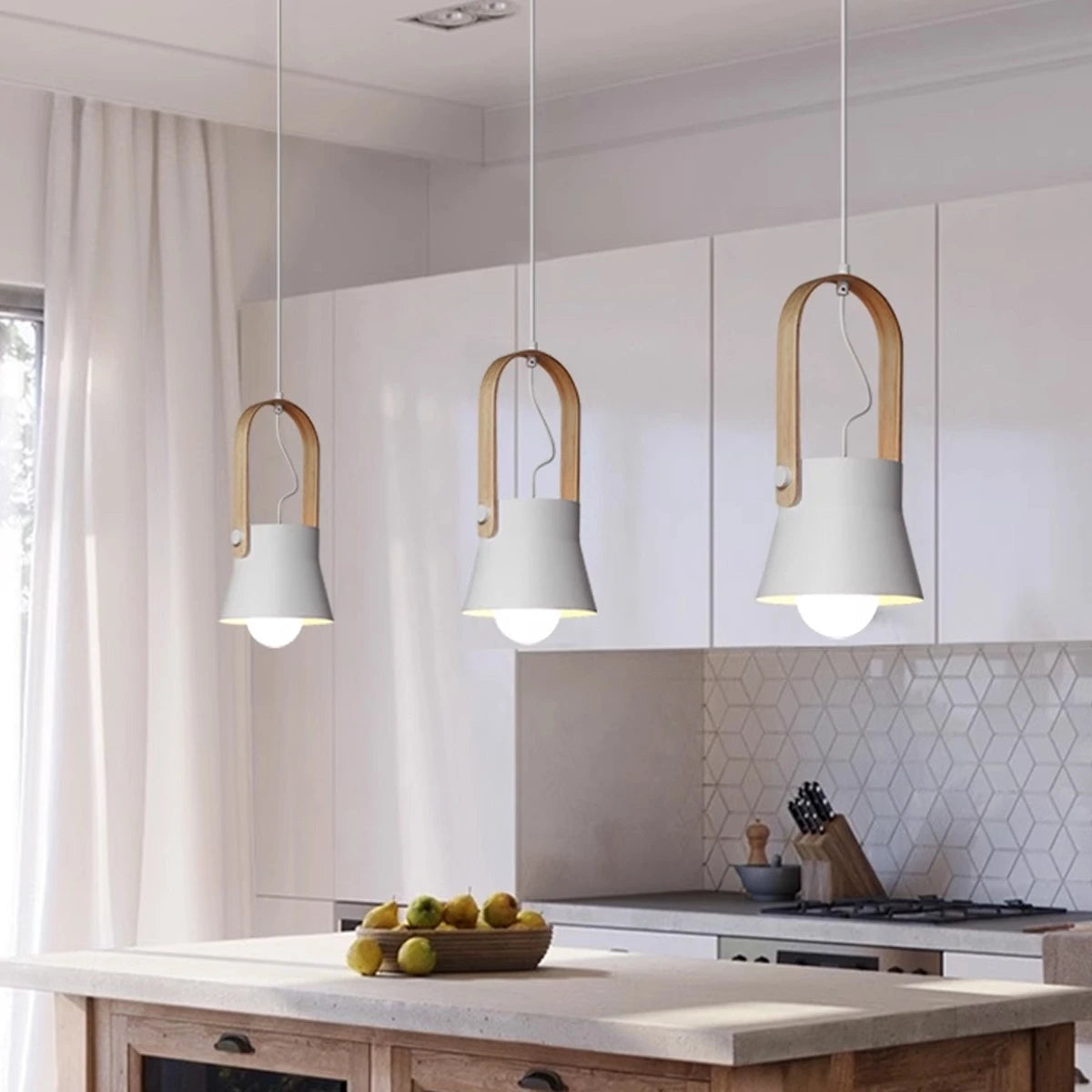 Antizer Nordic Macaron Pendant Light for Dining Room Kitchen