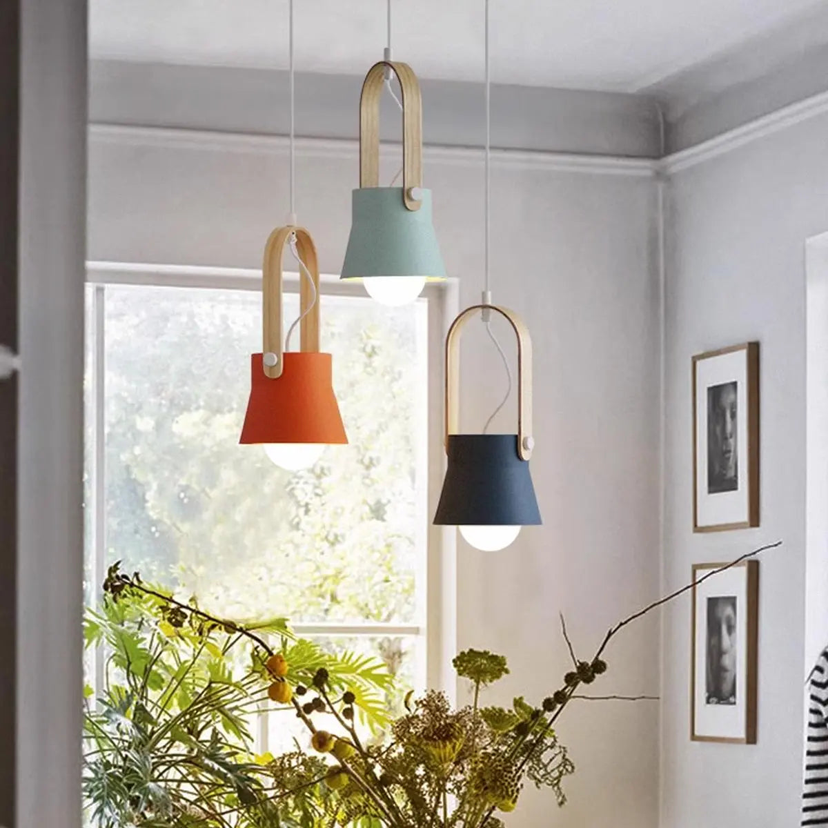 Antizer Nordic Macaron Pendant Light for Dining Room Kitchen