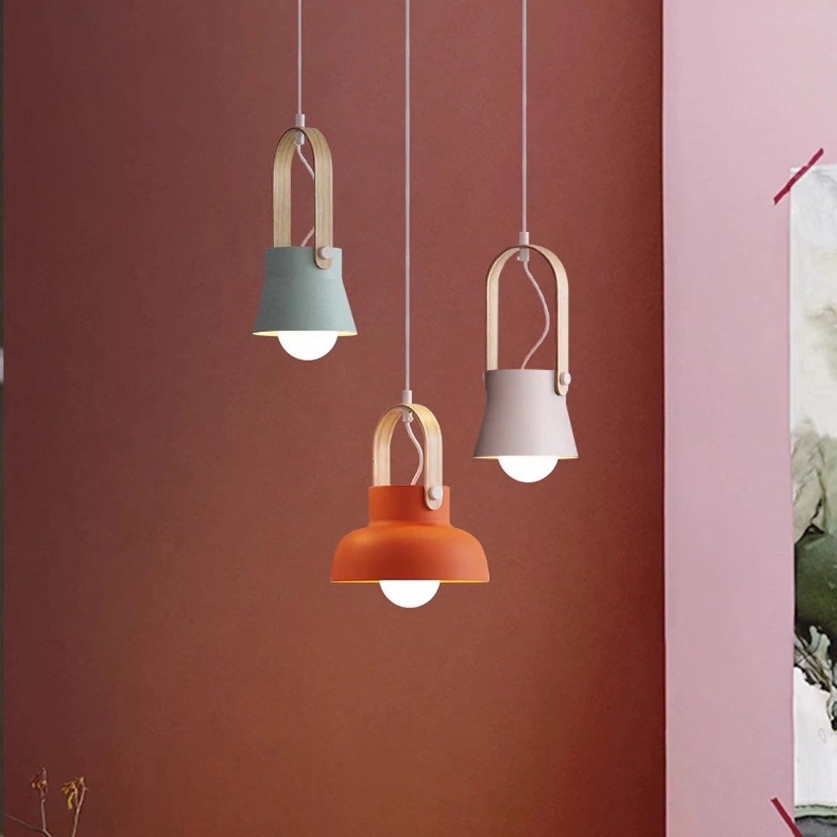 Antizer Nordic Macaron Pendant Light for Dining Room Kitchen