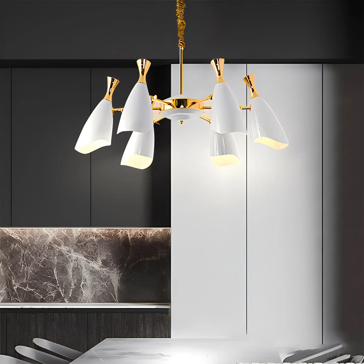 Antizer Nordic Postmodern Trumpet Chandelier