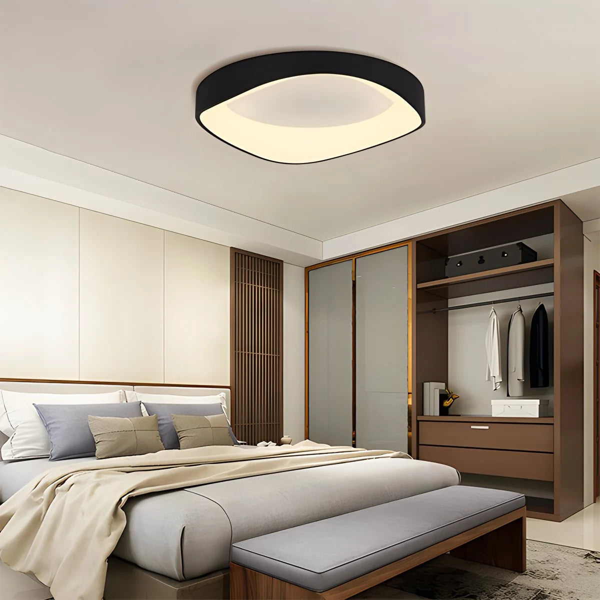 Antizer Nordic Acrylic Circle Ceiling Light for Bedroom