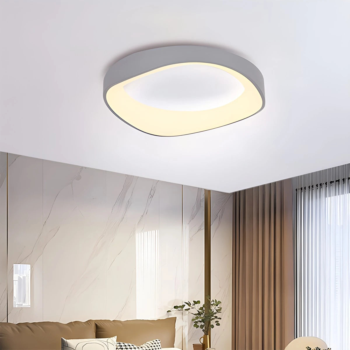 Antizer Nordic Acrylic Circle Ceiling Light for Bedroom