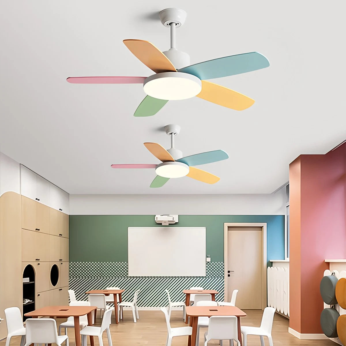 Antizer Nordic Colorful Leaf Ceiling Fan Light