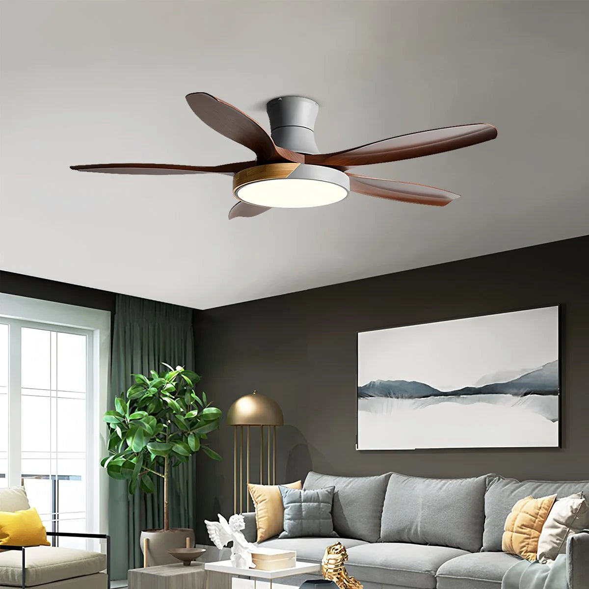 Antizer Nordic 5-Blade LED Ceiling Fan Light