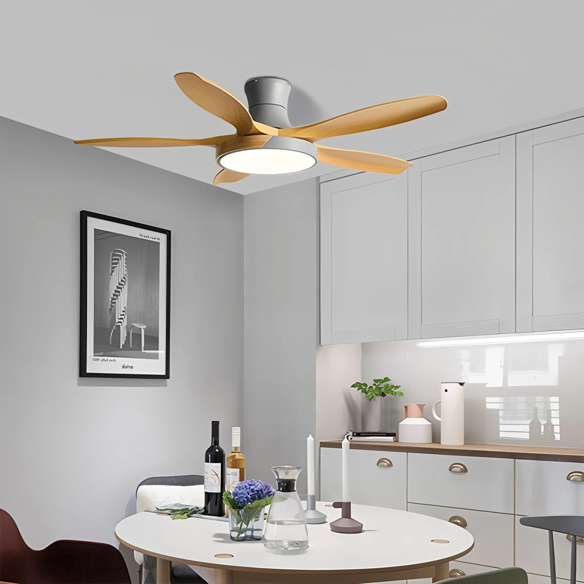 Antizer Nordic 5-Blade LED Ceiling Fan Light