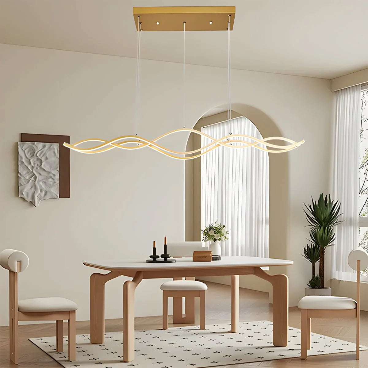 Antizer Nordic Minimalist Wave Long Pendant Light