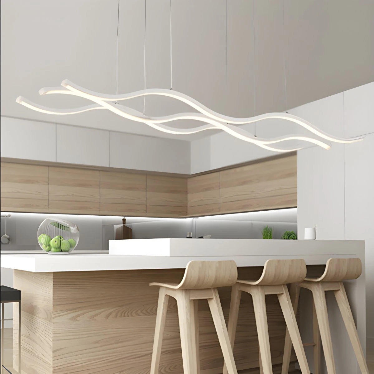 Antizer Nordic Minimalist Wave Long Pendant Light