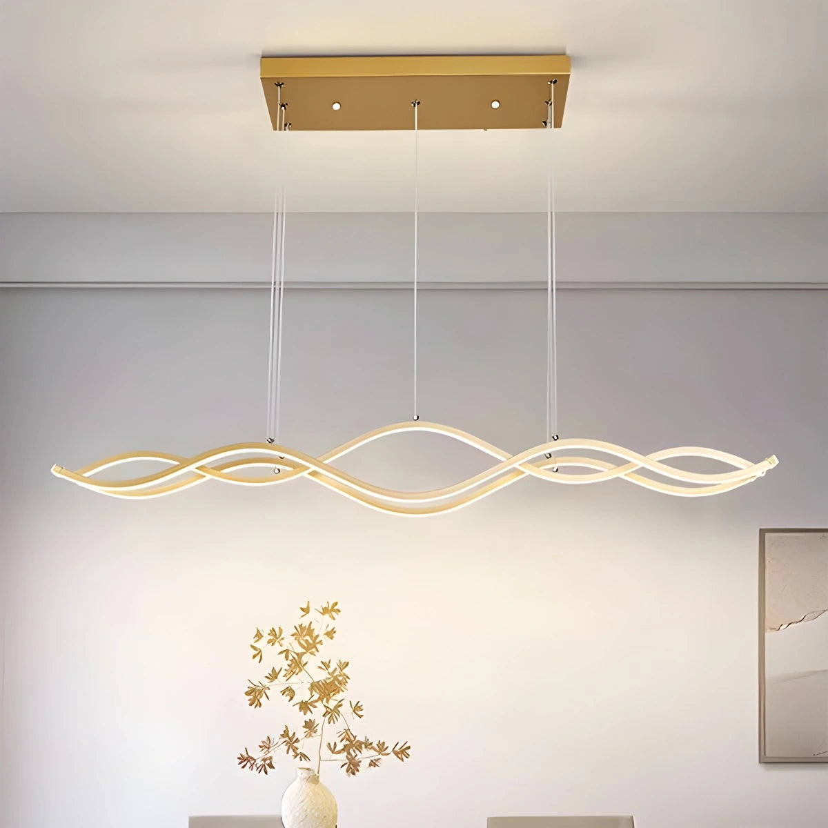 Antizer Nordic Minimalist Wave Long Pendant Light