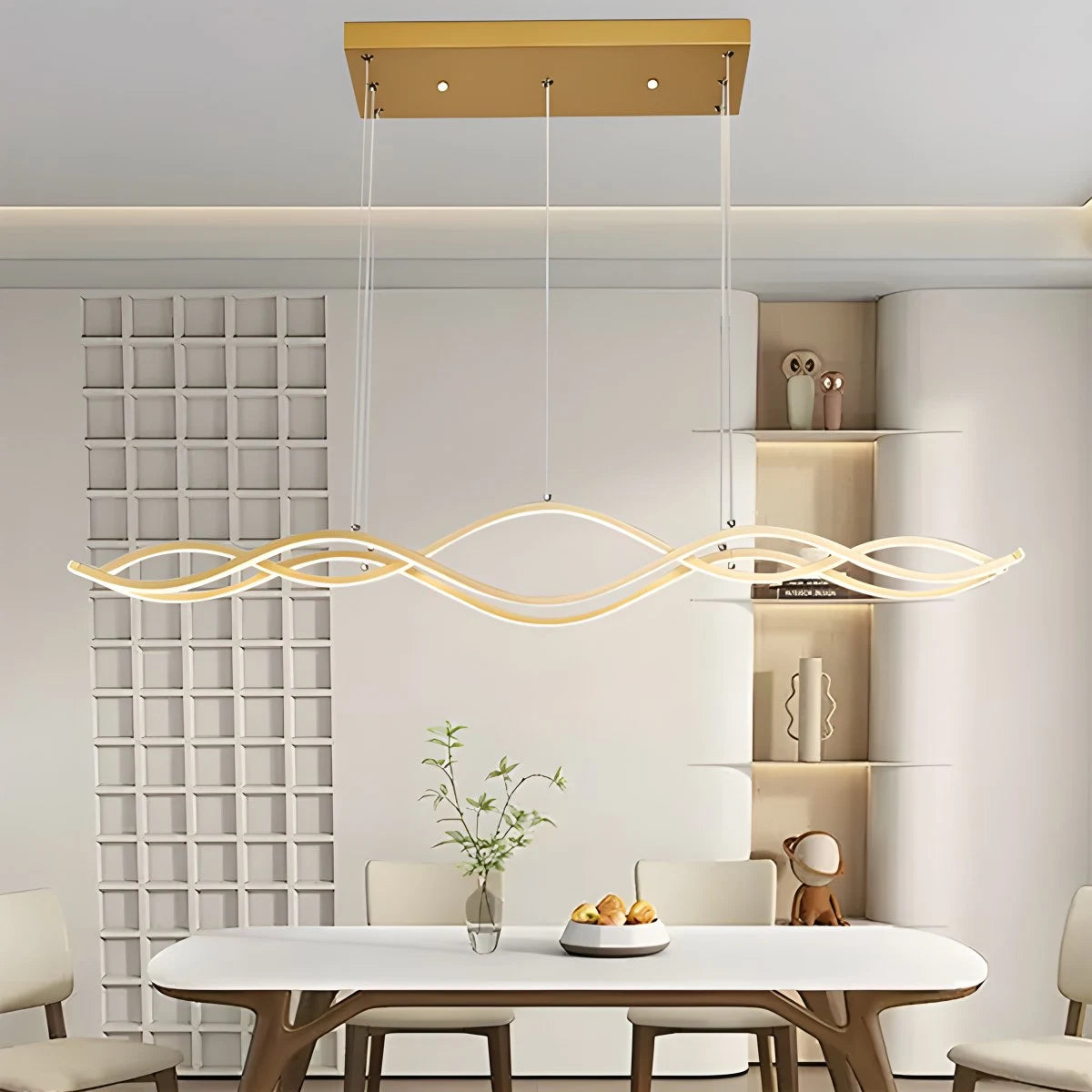 Antizer Nordic Minimalist Wave Long Pendant Light