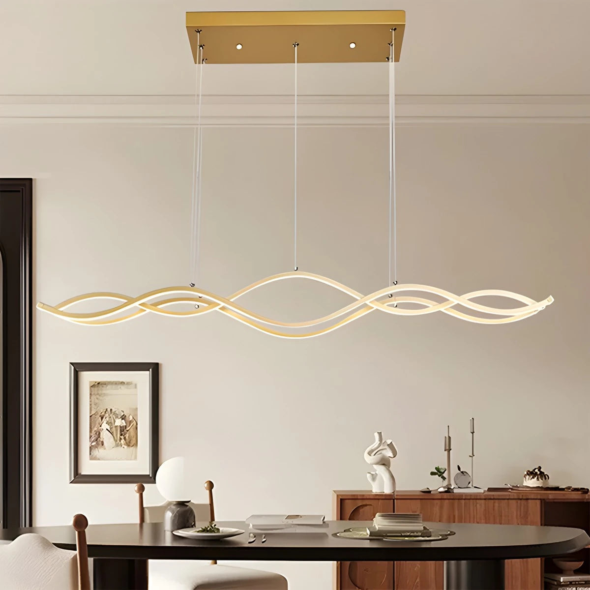 Antizer Nordic Minimalist Wave Long Pendant Light