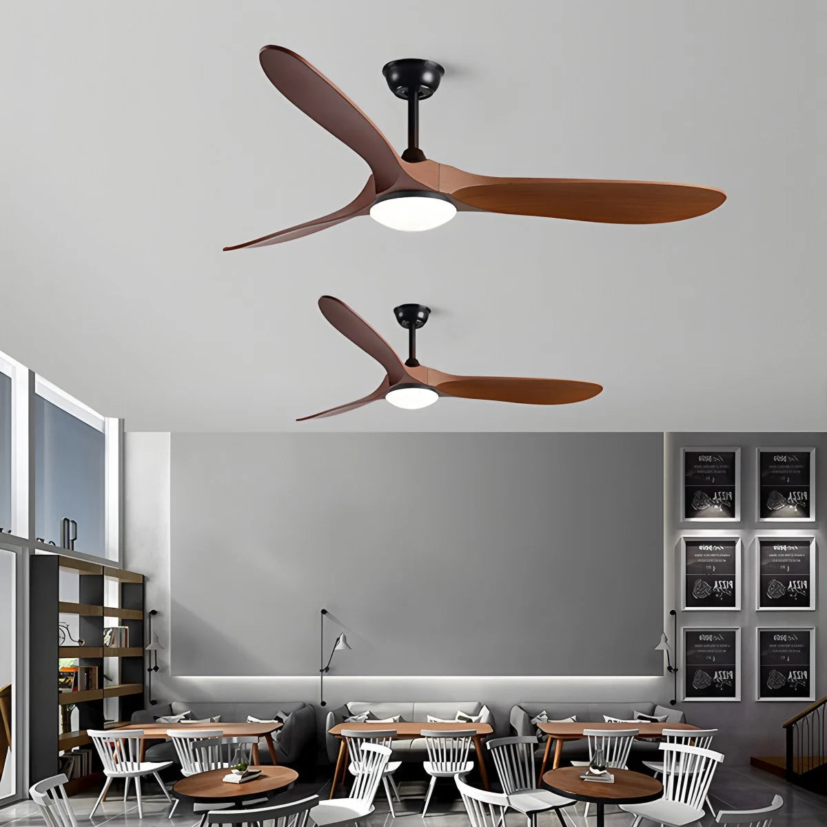Antizer Nordic Solid Wood Ceiling Fan with Light
