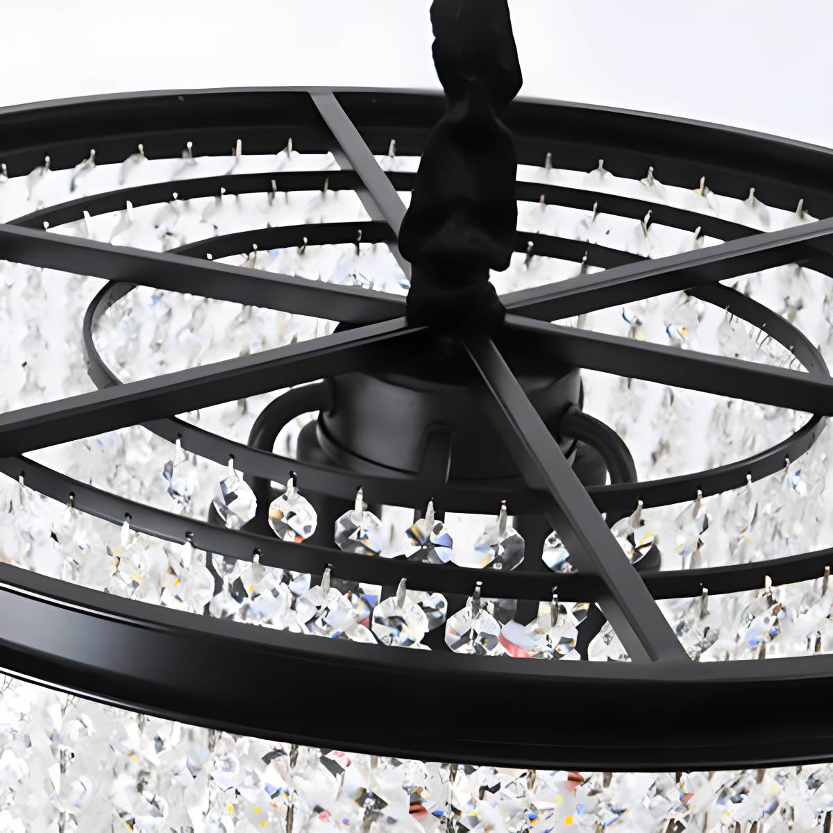 Antizer Octagonal Beaded Crystal Chandelier