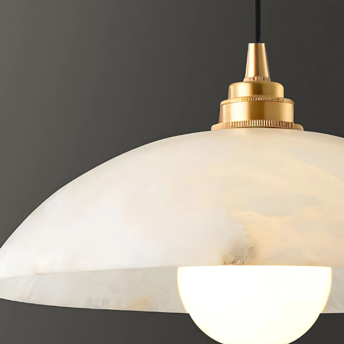 Antizer Dome Spanish Alabaster Pendant Light for Dining Room