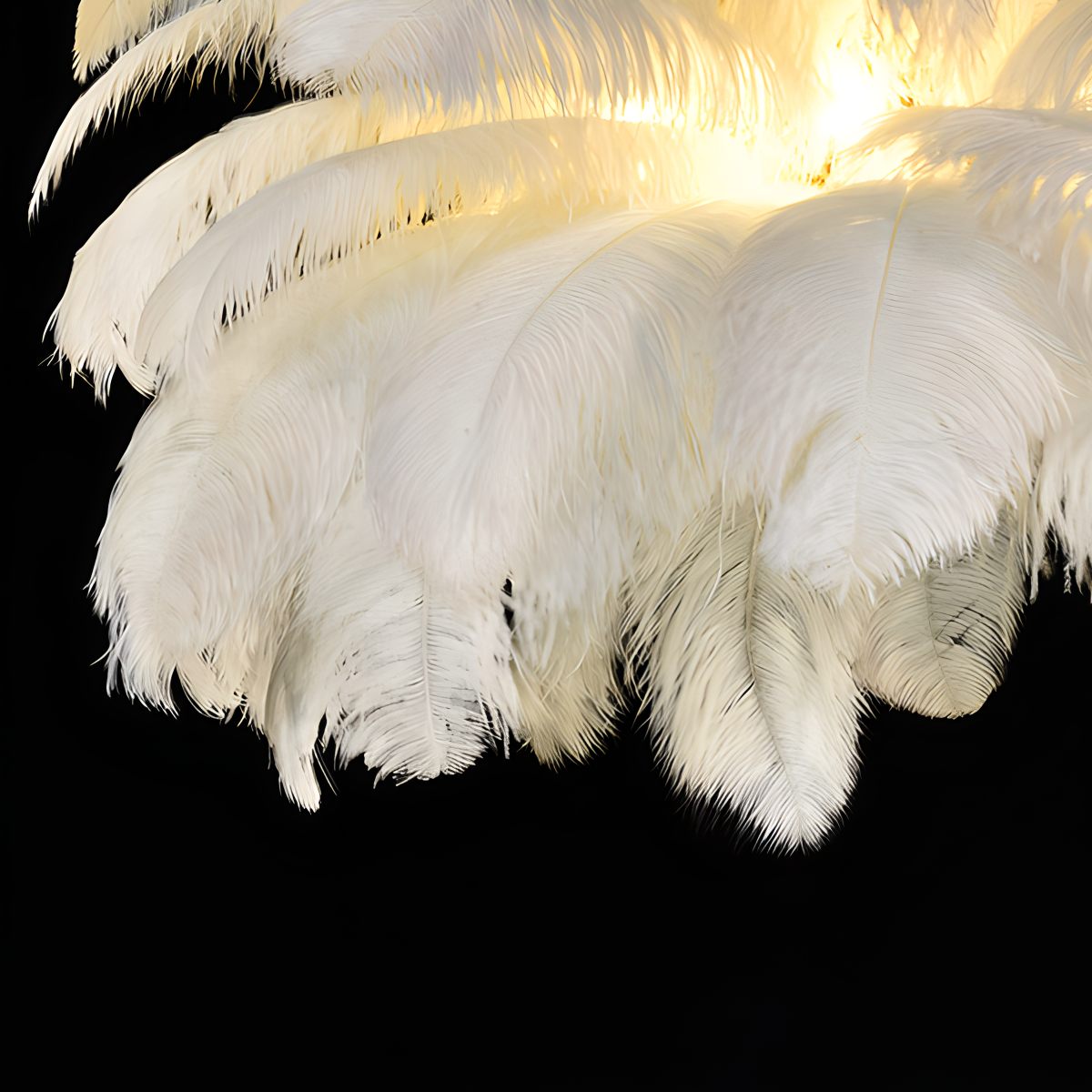 Ostrich Feather Chandelier