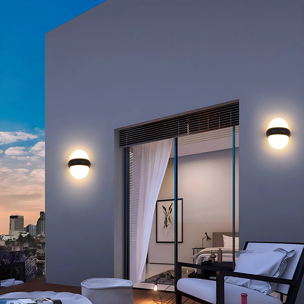 Antizer Oval Waterproof Outdoor Wall Light