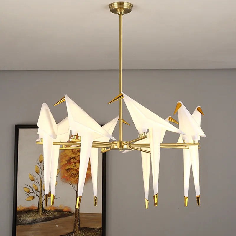 Paper Crane Bird Chandelier