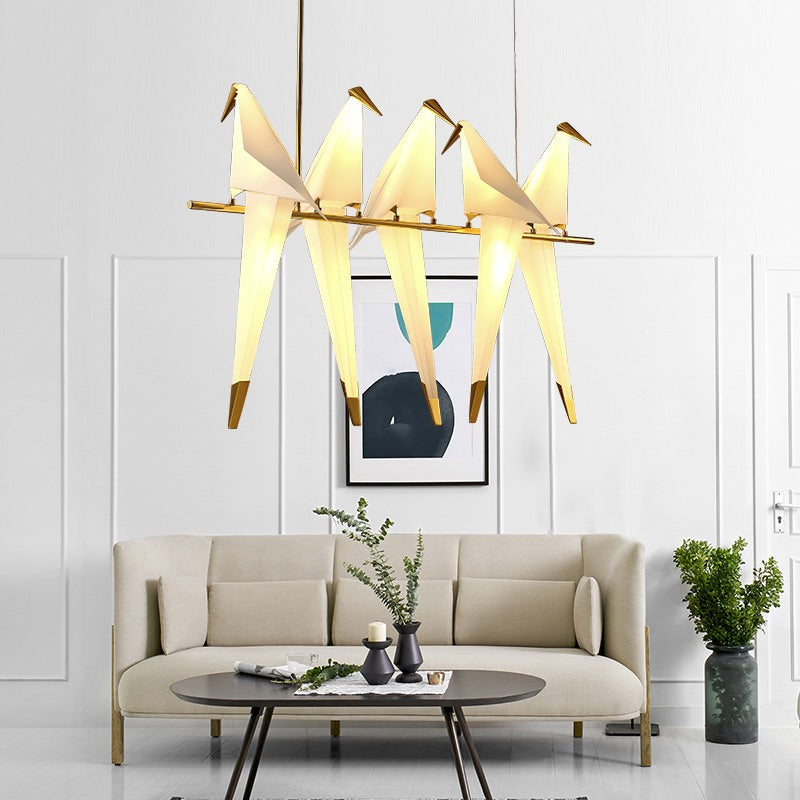 Paper Crane Bird Chandelier