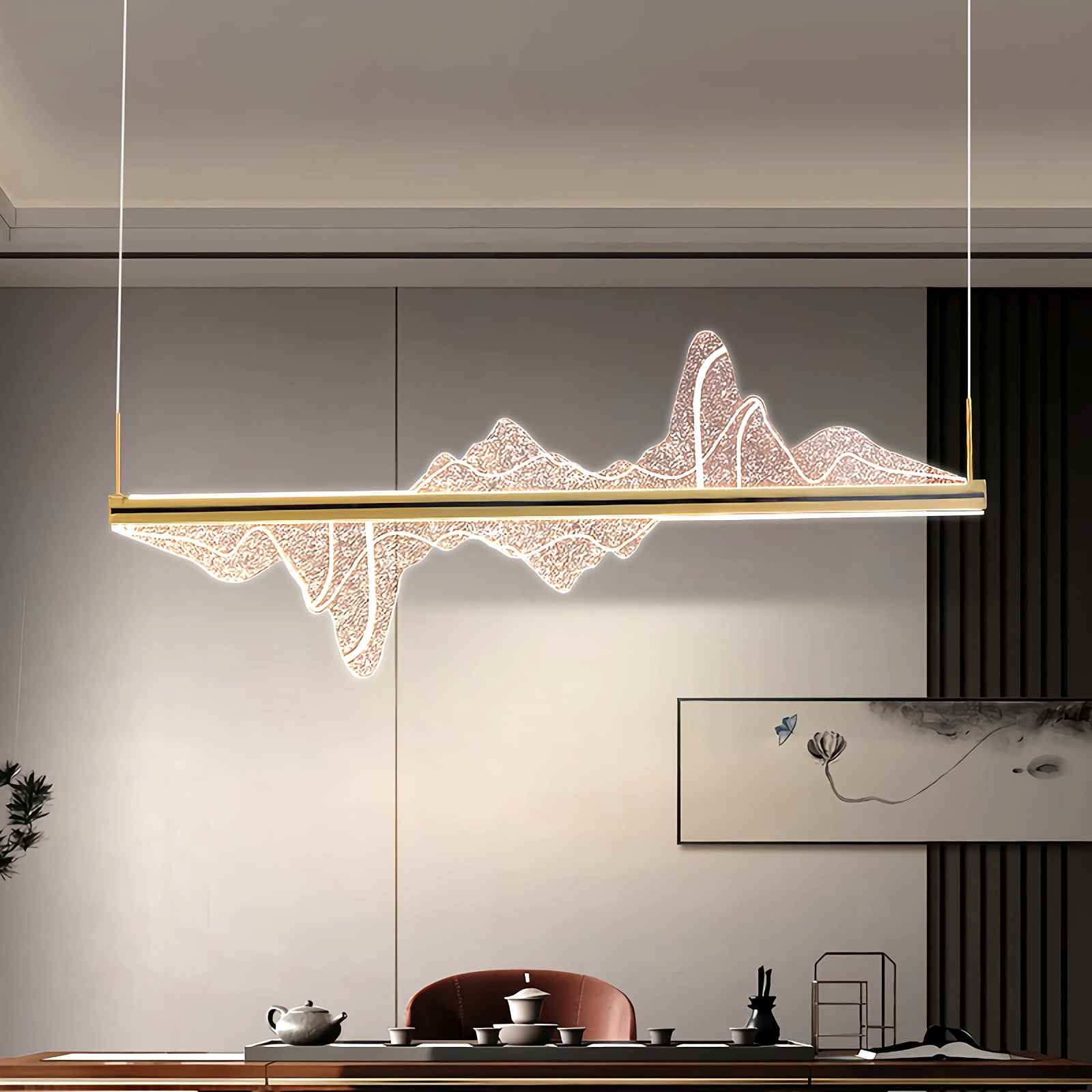 Nordic Light Luxury Snow Mountain Chandelier