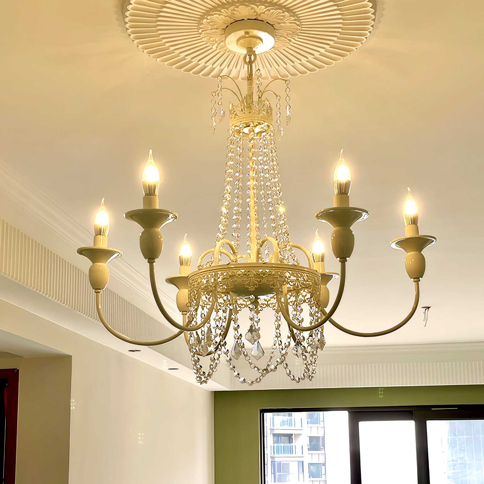 French Candle Crystal Chandelier