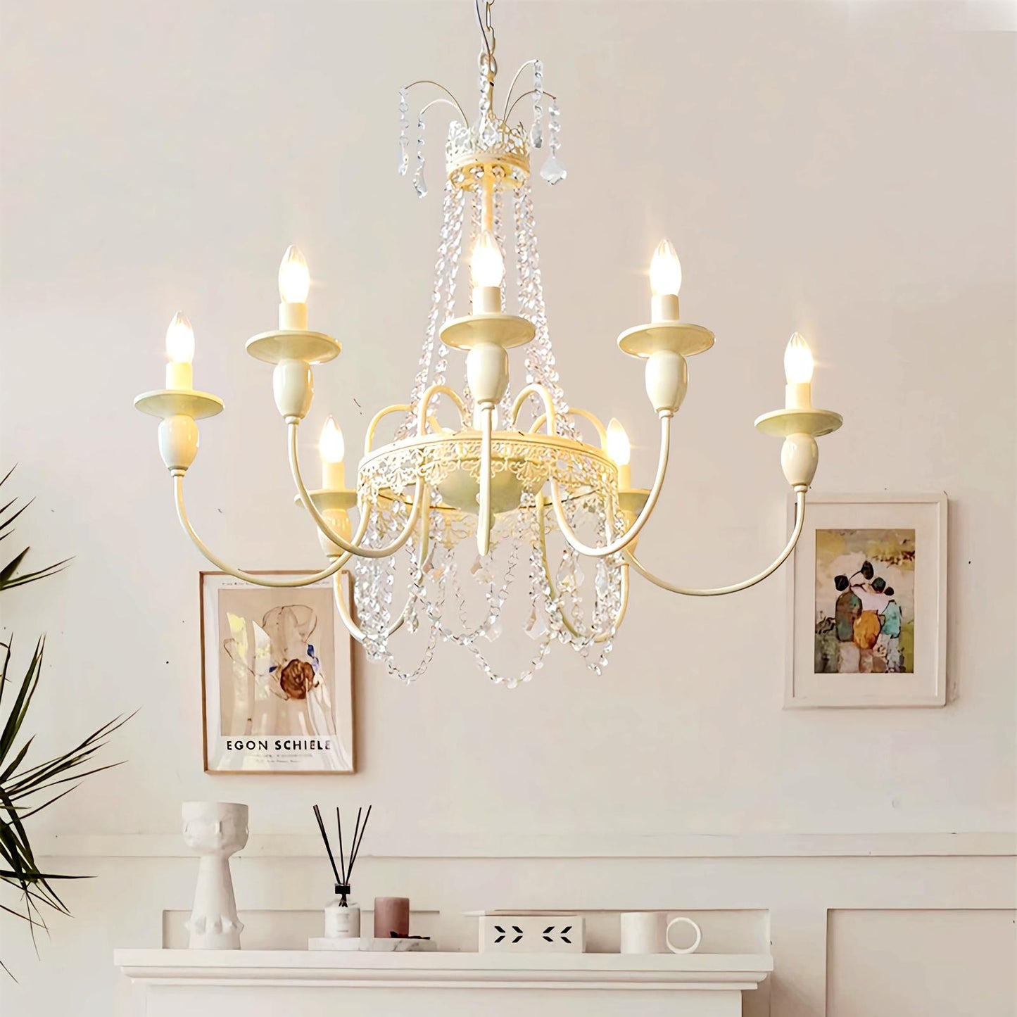 Antizer French Candle Crystal Chandelier