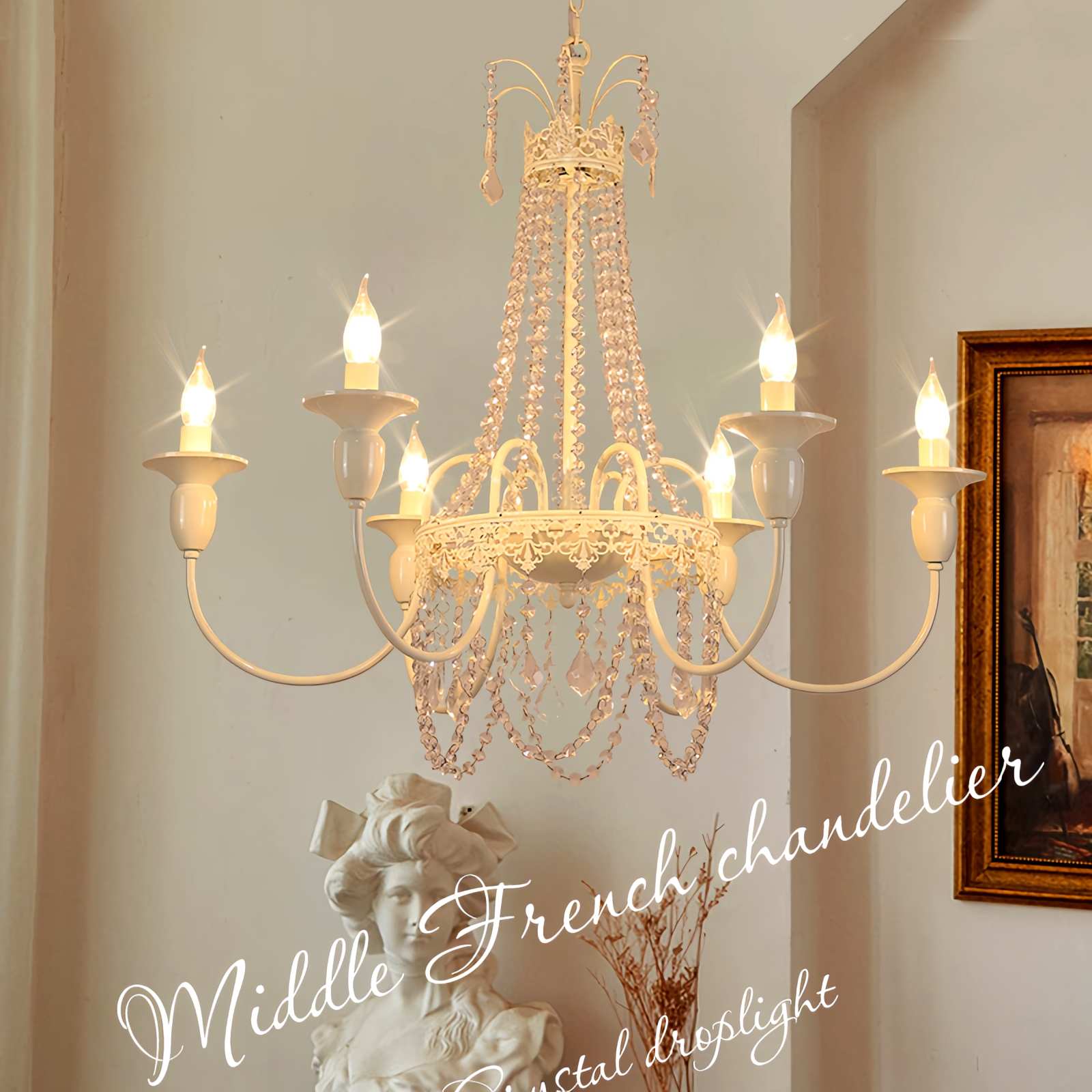 French Candle Crystal Chandelier