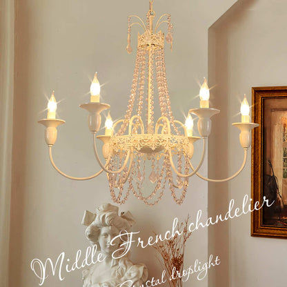 Antizer French Candle Crystal Chandelier