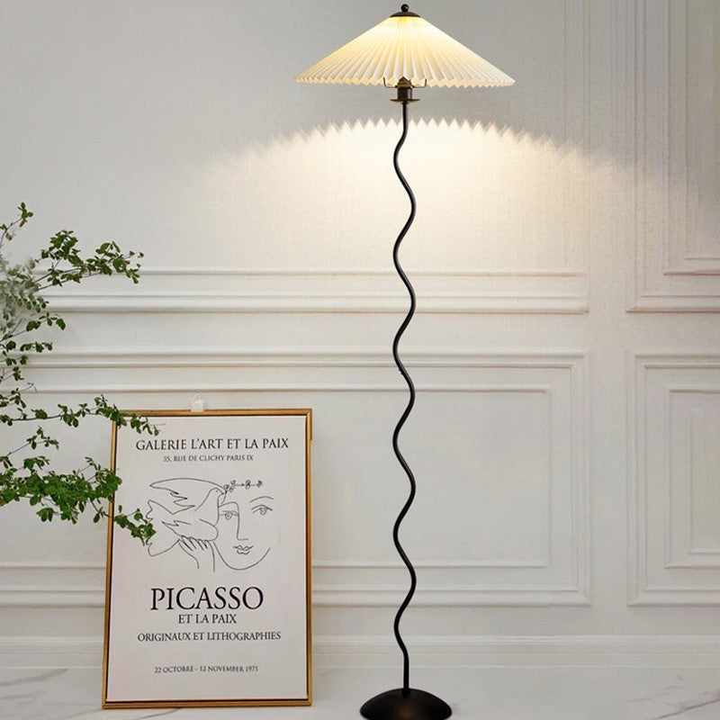 Pleated Squiggle Floor & Table Lamp