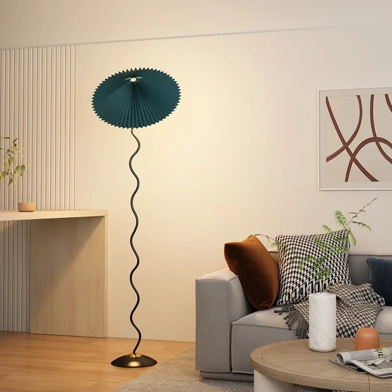 Pleated Squiggle Floor & Table Lamp