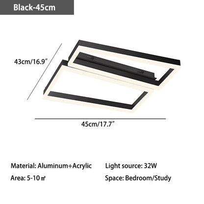 Antizer Modern Square Ceiling Lamp for Bedroom