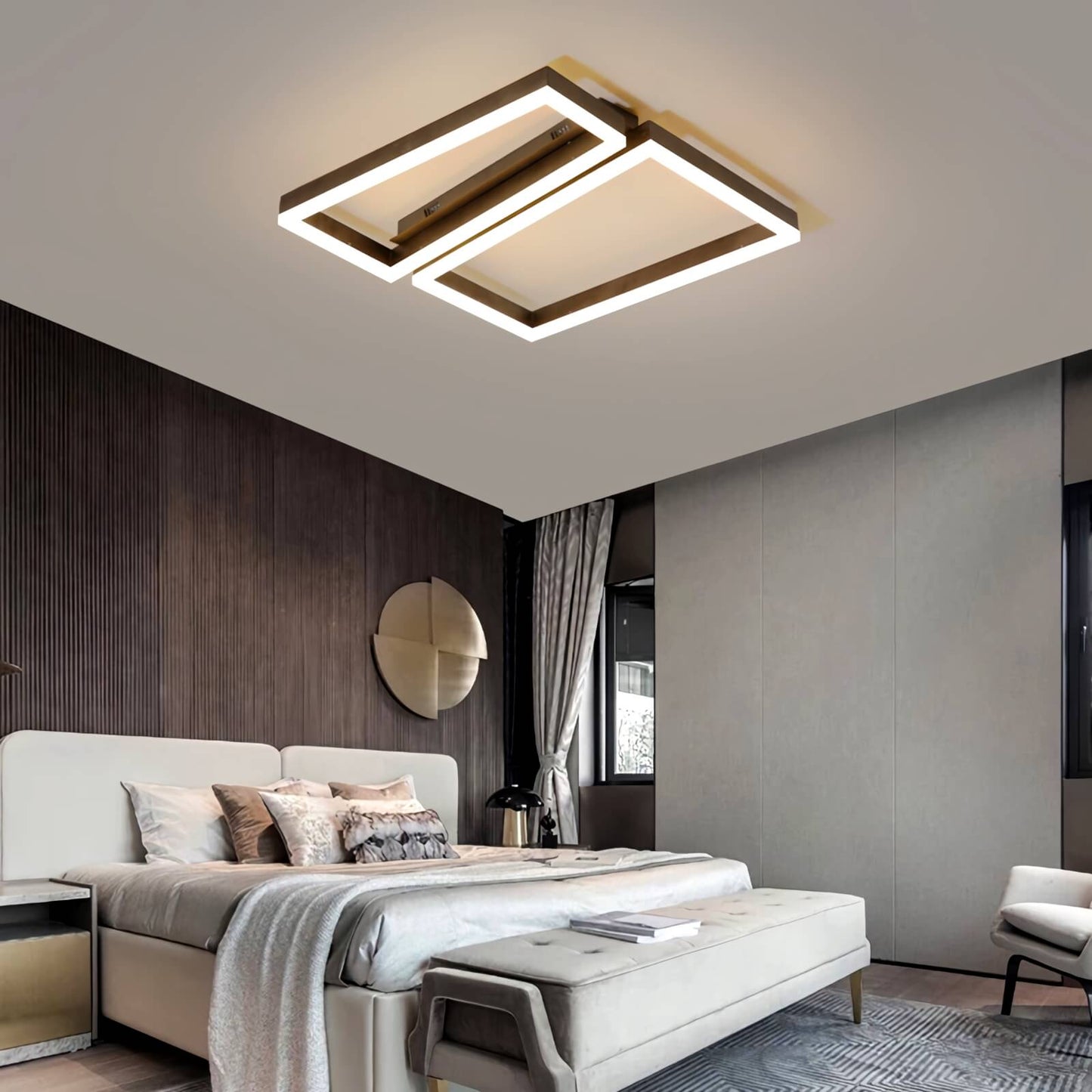 Antizer Modern Square Ceiling Lamp for Bedroom