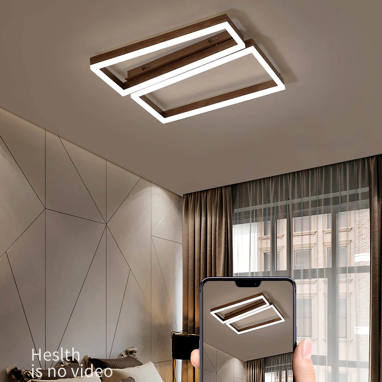 Antizer Modern Square Ceiling Lamp for Bedroom