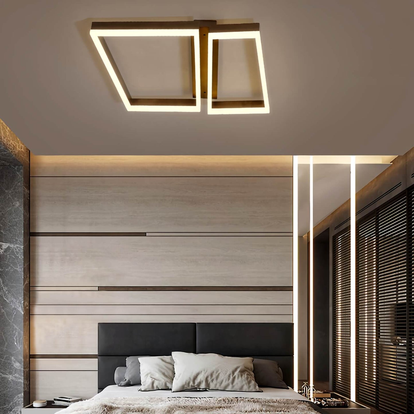 Antizer Modern Square Ceiling Lamp for Bedroom