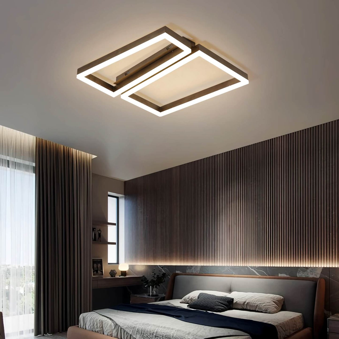 Antizer Modern Square Ceiling Lamp for Bedroom