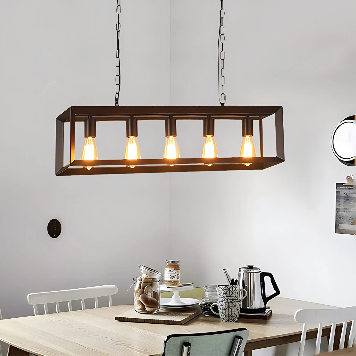 Antizer Rectangular Brass Pendant Lights