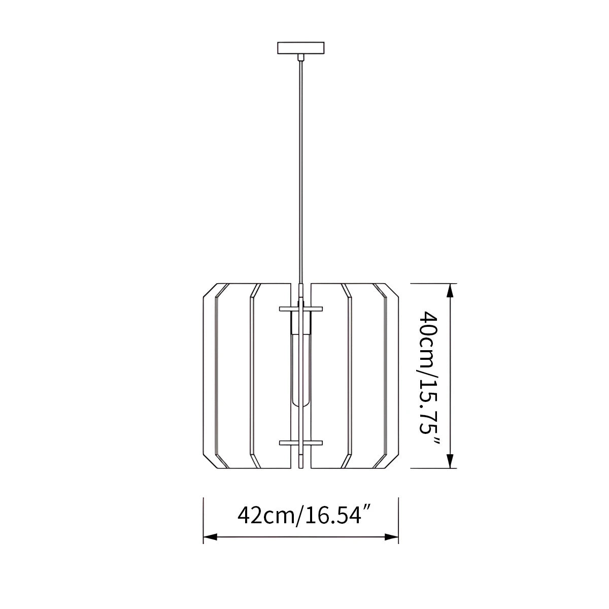 Antizer Rectangular Piece Acoustic Pendant Light