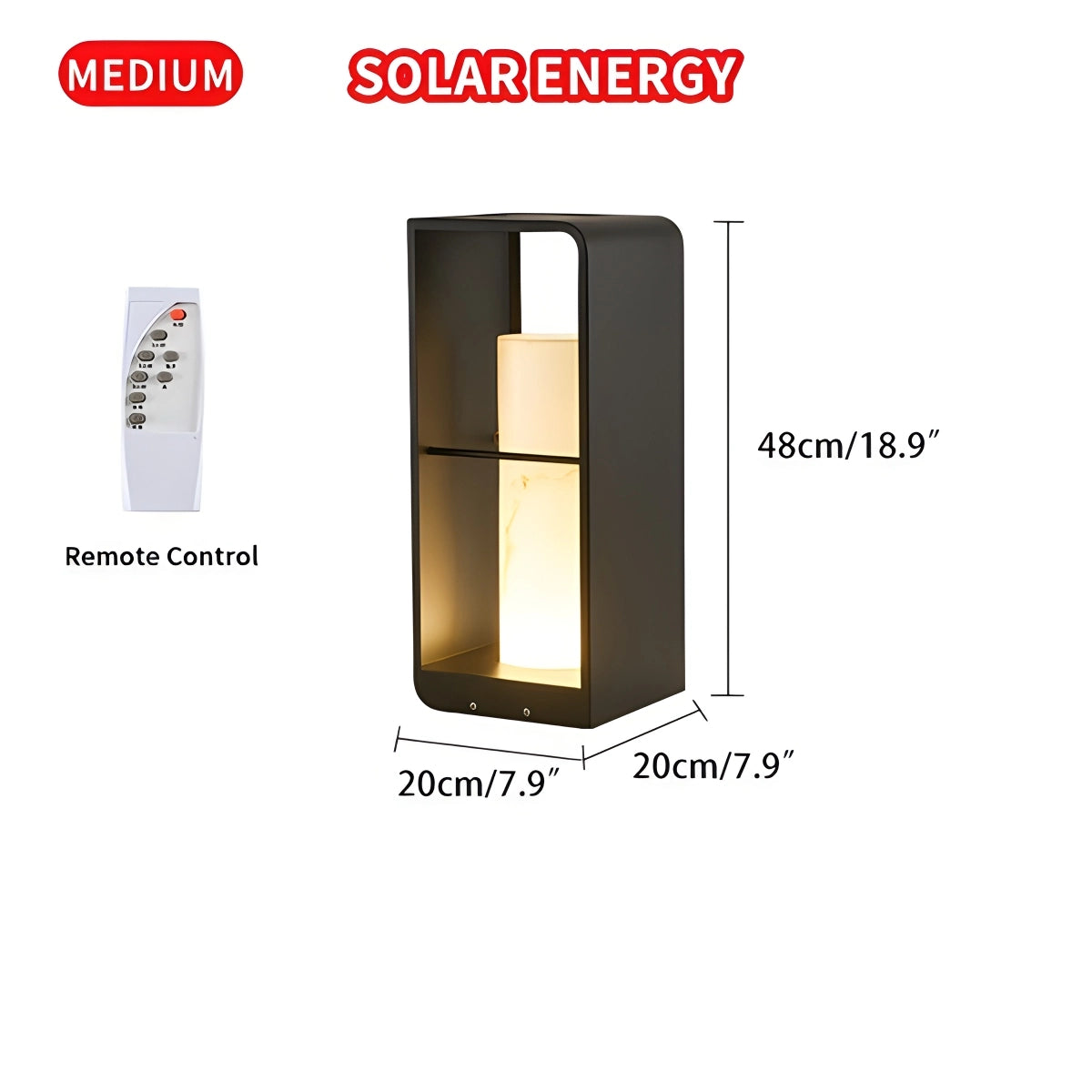 Antizer Rectangular Lawn Outdoor Lamp for Gardens